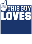 This Guy Loves Baseball - Navy Gift