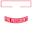 Football Player For President - White & Red on Black Gift