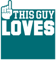 This Guy Loves Hockey - Teal Gift