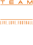 Team Football Last Name - White & Orange on Brown