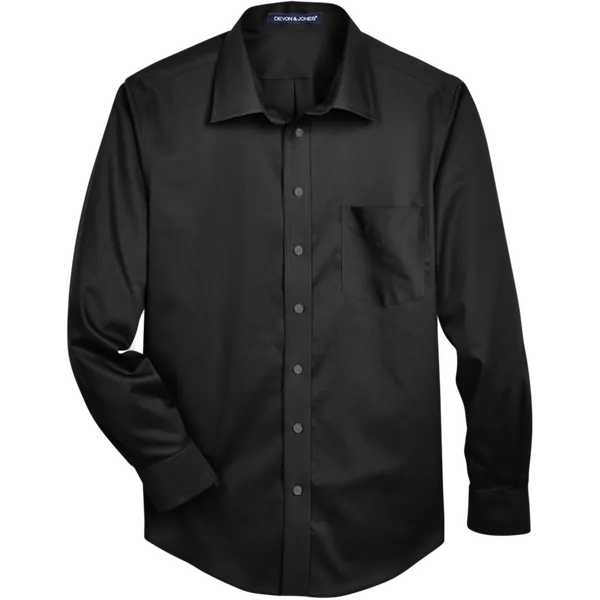 Crown Collection® Solid Stretch Twill Woven Dress Shirt