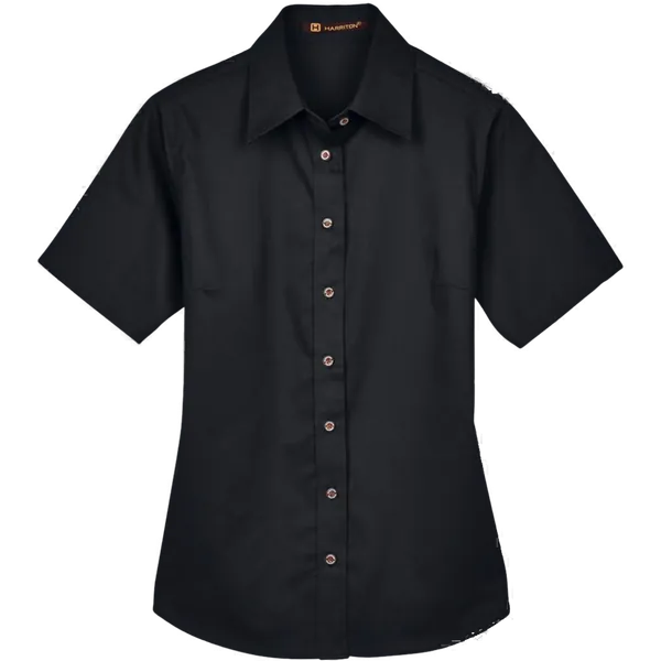 Women's Easy Blend™ Short Sleeve Twill Dress Shirt with Stain-Release