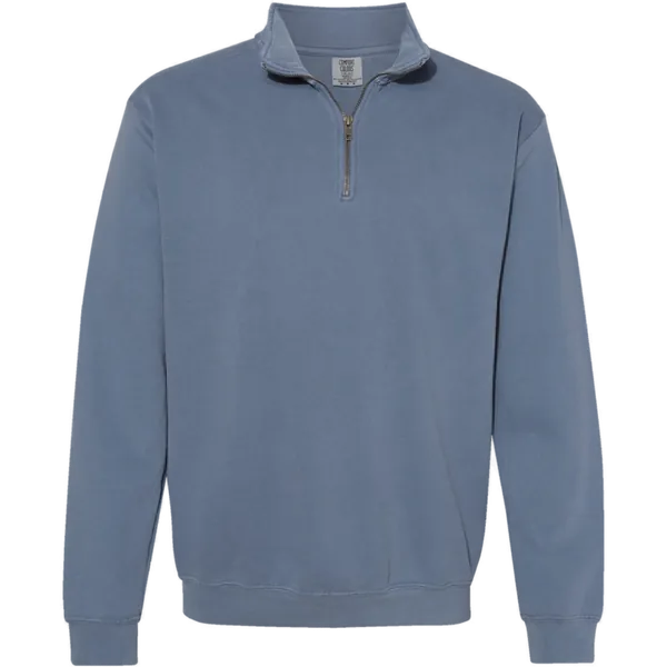 Garment-Dyed Quarter Zip Sweatshirt