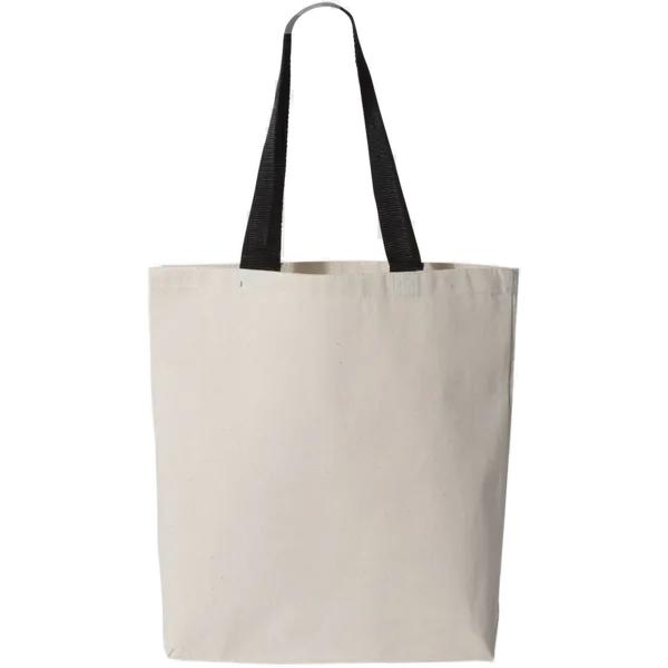 11L Canvas Tote with Contrast-Color Handles