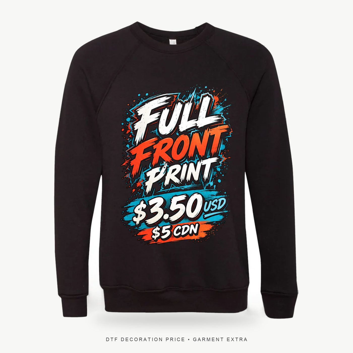 Bella+Canvas 3901 Sponge Fleece Raglan Crewneck – POD