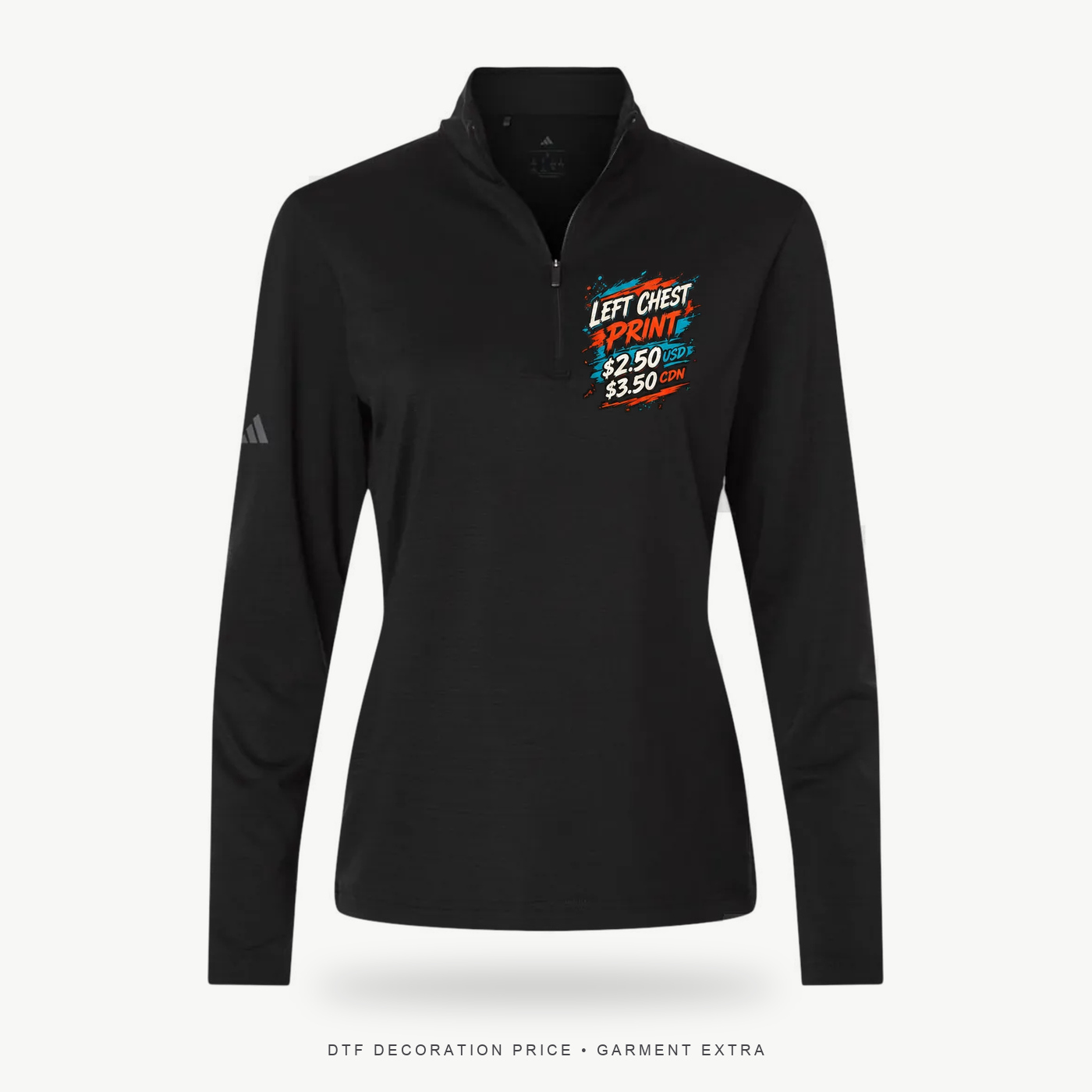 Adidas A709 Women's Textured Stripe Quarter-Zip – POD