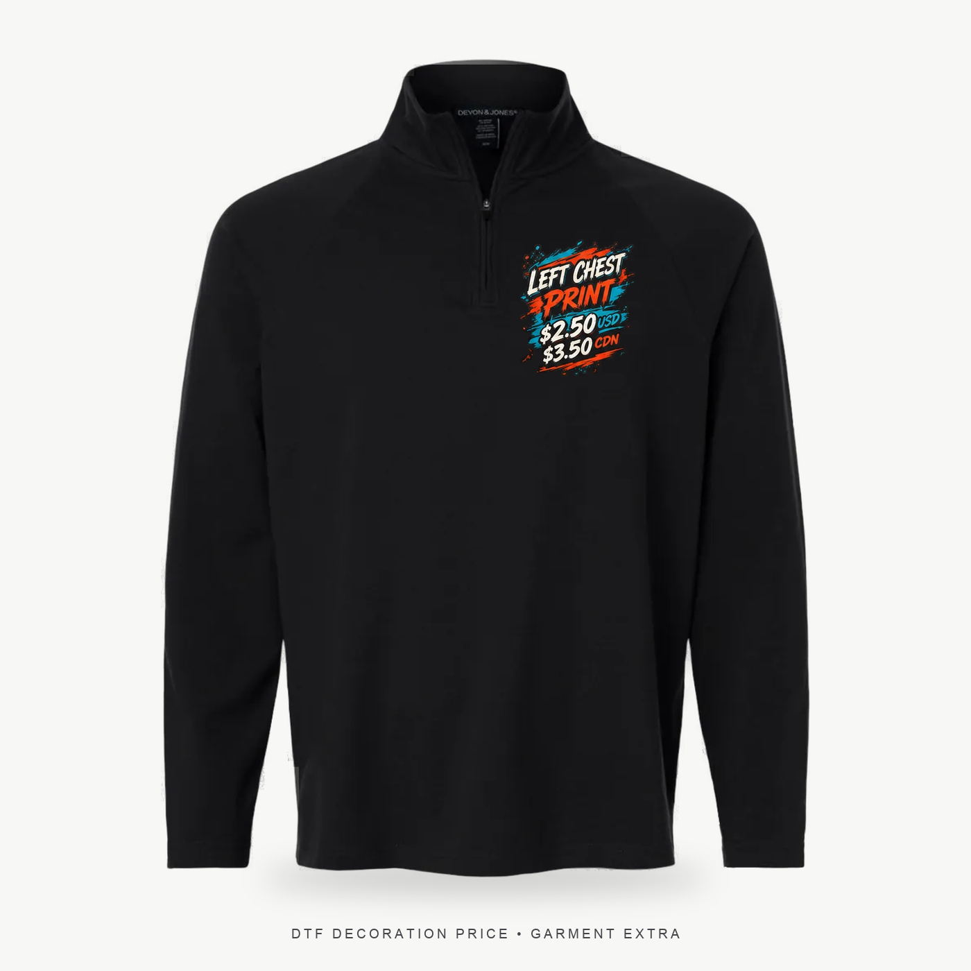 Devon & Jones DG402 Seaton Pebble Textured Quarter-Zip – POD