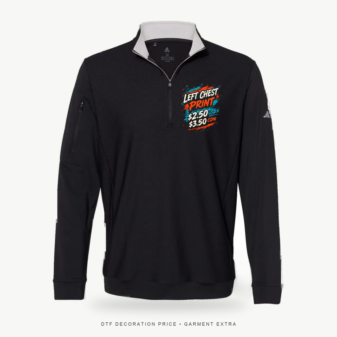 Adidas A295 Performance Textured Quarter-Zip – POD