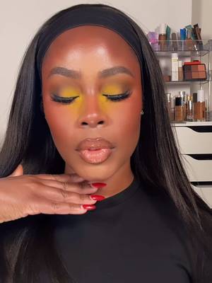 Nothing hits like yellow eyeshadow on brown skin ✨ #transition #makeup #makeuptransition #makeuplooks