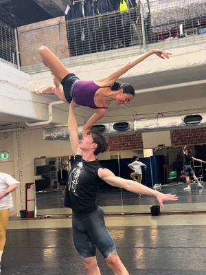 bro wouldn’t put me down 😤 #ballerina #pasdedeux #ballettok #balletcore