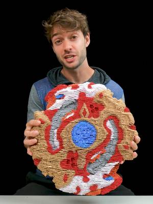 I made a Beyblade out of 10,000 Matchsticks #beyblade #project Don't Try this at home!