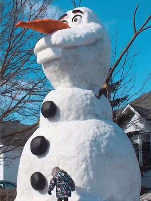 Once upon a time… I built a giant Olaf snowman #frozen #disney #olaf #snowman
