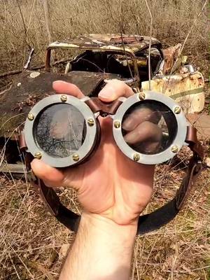 I turned an Abandoned Car into Steampunk Goggles… #steampunk #project #homemade