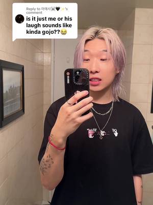 Replying to @마예샤☠️🖤✨ honestly I’ll take it as a compliment 🤣 #gojo #laugh