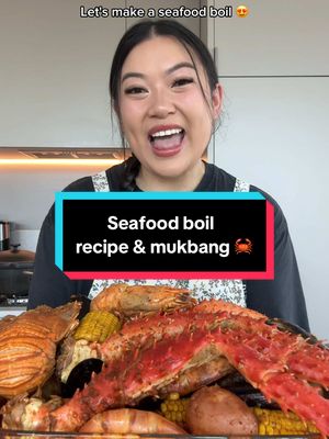 TOP 5 VIDS OF 2024: Seafood boil recipe & mukbang 🦀 Ingredients: 600g (1 cluster) king crab legs 500g jumbo prawns 500g mussels 400g moreton bay bugs 200g smoked sausage 4 corn cobettes 4 baby red potatoes Seafood broth: 4.5L water 4 bay leaves 1/2 cup (or 75g) old bay seasoning 2 tbsp cajun seasoning 1 onion, sliced 1 lemon, sliced in wedges 6 garlic cloves, pressed Sauce: 500g unsalted butter 1/2 onion, sliced 8 garlic cloves, finely minced 2 tbsp cajun seasoning 2 tbsp old bay seasoning 2 tbsp smoked paprika 2 tbsp lemon pepper 2 tbsp cayenne pepper 1 tbsp garlic powder 1 tbsp onion powder 1/2 tbsp oregano leaves 2 tbsp brown sugar 1 lemon, juiced 1 1/2 cup seafood broth (from previous step, add more if desired) #seafoodboil #Recipe #cooking #food #kingcrab #crablegs #australia #mukbang #seafoodboilmukbang