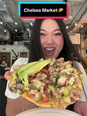 Everything I ate at Chelsea Market in NYC 🌮🦞🔥 📍Los Mariscos 📍Ayada 📍Lobster Place 📍Cull & Pistol 📍Big Tings 📍Doughnuttery #chelseamarket #newyork #nyc #food #nycfood