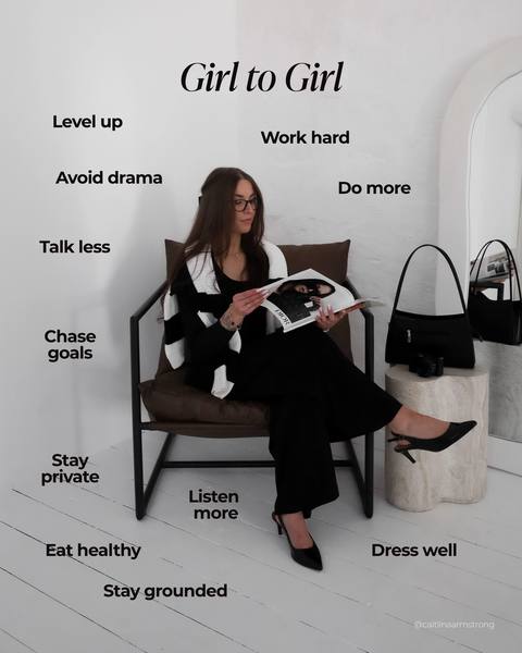 The list they don’t give you — but the one that actually changes things. Save it. Come back to it. And start with one. — Caitlin xx #SelfImprovement #womensempowerment #sucessmindset #highvaluewomen 
