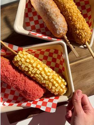 Pov: heโs been hitting the gym 5 days a week, and is starting to be a bit out of my league - so I made him Korean corn dogs to slow the transformation ๐ญ #EasyRecipe #corndog #homecooking