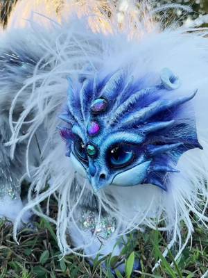 Toe the Baby Crystal Dragon Art Doll Available now in my Etsy! Link in bio! #art #arttok #artdoll #ooakdoll #artistsoftiktok