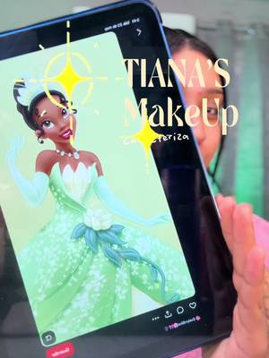 No es tutorial,pero les queria enseñar lo facil que fue el makeup de Tiana 🥰💚#fyp #parati #nuevolaredo🇲🇽 #tiana