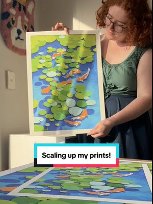 I’ve never seen my art sooo big before!! It almost feels like I could step right into this paper world, every tiny detail is suddenly so huge and clear, and I’m obsessed! This limited edition, museum quality print is now live through @Artists Pages in these large sizes. Gelato prints locally all over the world, so this print is available everywhere, including Europe and the USA 😍 If you want a piece that really transforms a wall, the largest size is a showstopper. Available for a short time only, link in bio ✨ To try Gelato yourself, get 50% off your first product order with the link in my bio 🎨 #paperart #illustration #koipond #ad 