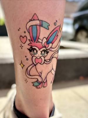 I love Sylveon 🩷🩵🤍 #sylveon #pokemon #pokemontattoo #tattoo #tattooartist 