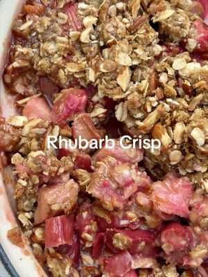 Rhubarb Crisp with Honey & Bitters!!