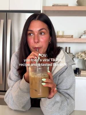 Iβm sorry but the chunks in the banana latte ππππ I donβt think I could ever look at this coffee recipe the same way π€£π€£ #gonewrong #tiktokrecipe #tryinganewrecipe #coffeerecipe #fail