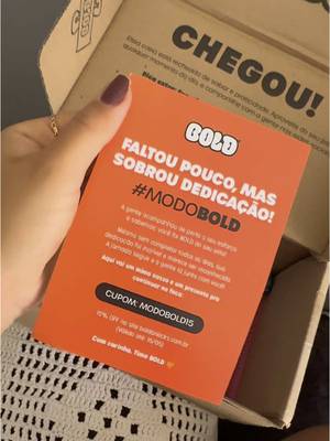 Recebido por ter participado do #DesafioModoBold ๐ Muito gratificante fazer parte desse time! Que venham mais desafios!!!! Obrigada Boldinha ๐๐ช๐ป #boldsnacks #foryoupage #Fitness #whey