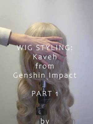Kaveh wig styling part 1! I couldn’t fit everything inti this audio 😅 #wigstyling #GenshinImpact #kaveh #kavehcosplay #wigcommission #genshinimpactcosplay #cosplaywigstyling 