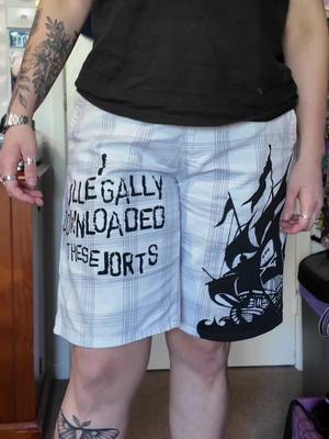 You wouldn’t hand paint a pair of jorts!? 🫵🏻 🏴☠️ #upcycle #alt #alternative #DIY