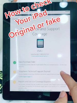 HOW TO CHECK YOUR IPAD ORIGNAL OR FAKE #malikmubashar333 #brandraja #dubai #100k