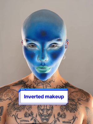 INVERTED MAKEUP - the results if it worked or not is at the very end! #halloweenmakeup #invertedmakeup #avantgardemakeup