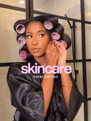 SKINCARE hotel edition🎀 #morningroutine