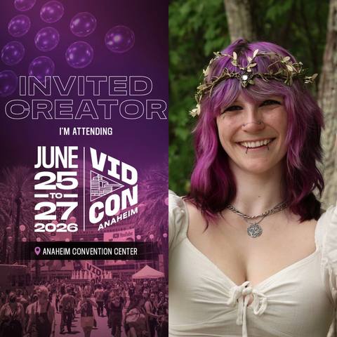 Second year in a row! I'll see you there June 25-27 in anaheim, california! @VidCon 🖤 #queenofvikings #anaheim #vidcon #invited #seeyouthere