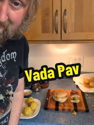 Vada Pav - India's famous fried potato sandwich. It's a bit of work to make this one at home, but you can always cut a few corners with pre-made chutneys like I did. Seriously one of my favourite vegetarian sandwiches of all time. #vadapav #indiansandwich #potatosandwich #sandwichdad #vegetariansandwich