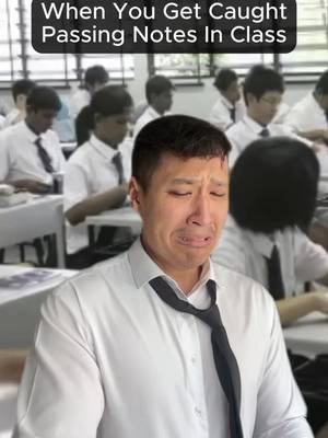 Can pass notes but cant pass exam.. #fyp #tiktoksg #school #funny 