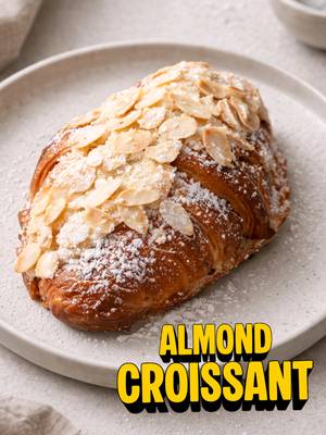 Almond Croissants 🥐 Simple Syrup 100ml water 100g caster sugar Almond Filling (Frangipane): 100g unsalted butter, softened 100g caster sugar 110g almond meal 1 egg 6ml vanilla paste/extract Tiny drop almond extract (not too much!) 2g salt 20g plain flour To Finish: 3 large old croissants Sliced almond flakes Icing sugar for dusting METHOD: [Preheat convection oven to 160°C or 320°F) 1. Make syrup by boiling water and sugar on low heat until dissolved. Let it cool. 2. Make the almond filling by creaming the butter and sugar until fluffy. Beat in the almond meal, egg, vanilla, and almond extract until combined. Then mix in the salt and flour until smooth. Add to piping bag. 3. Slice each croissant in half horizontally. Dip each half in the simple syrup. 4. Pipe the almond filling inside and put the other croissant half on top to close it. 5. Pipe a line of almond filling on top and sprinkle generously with sliced almonds. 6. Bake at 160°C (320°F) convection for 15 minutes until the almond filling is golden and set. Dust warm almond croissants with icing sugar. Bon apple tiddies.
