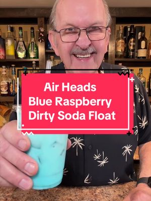 An Air Heads Blue Raspberry Dirty Soda Float #icecream #raspberry #soda #blue