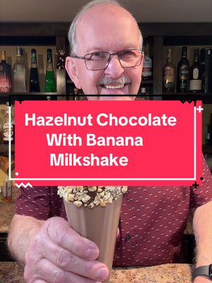 A deliciously rich, thick shake #hazelnut #chocolate #banana