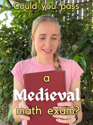 Could you pass a medieval math exam? Full video on my YouTube channel (Tibees). I learned the correct way to pronounce ducats by the time I made the YouTube version #math #historyofmath