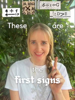 The first signs...