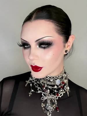 all I need is a pencil & a pad ✏️🗒️ • (Items with * are gifted) ____ ✖️Details: ⛓️💥Jewellery: @regalrose (all gifted*) • CENTAURUS. Gothic Trefoil Opalite choker • LUSTRE. Pearl Choker • VIRTUS. Solar Chain choker • BANQUET. Pearl Charm collar • VANQUISH. Chunky Lariat chain (other chain attached also regal idk the name) (code VOCALLYSHOOK15 for $ off/ use my 🔗 in bio!⬆️) __ ✖️Makeup: @anastasiabeverlyhills 00N impeccable foundation * @lagirlcosmetics white concealer @ritueldefille Rapture and Intuition inner glow creme pigments @meltcosmetics Onyx gel liner * @hudabeauty Very Vanta creamy kohl liner* @kaleidosmakeup Black Jasmine palette * @lunatickcosmeticlabs Vol 1 contour palette * @rarebeauty Enlighten highlighter hellbitesbeauty Vampira lashes @unearthlycosmetics red lip liner (idk the name)* @nyxcosmetics_canada Shine Loud On A Mission lipstick ___ ✖️Contacts: @pinkyparadisedotcom Mojo Grey lenses* ___ #goth #alternative #gucci #creativemakeup #makeuptransition