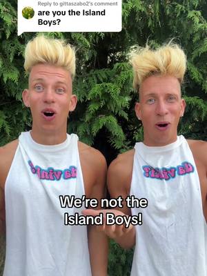 Replying to @gittaszabo2 we’re not the Island Boys!