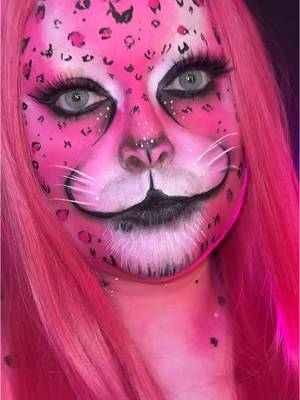 Makeup leopardo pink 💕 #makeup #foryoupage 