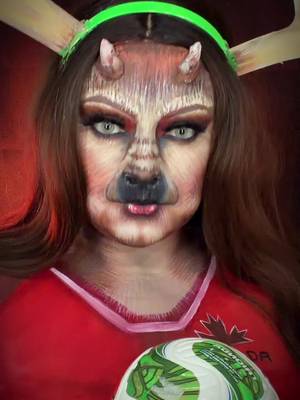 Makeup INSPO en MAPLE mascota de Canada 🇨🇦 #mundial #mundial2026  #maple #fyp 