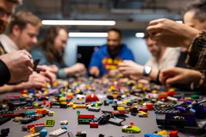 TT Games - Colleagues playing with Lego
