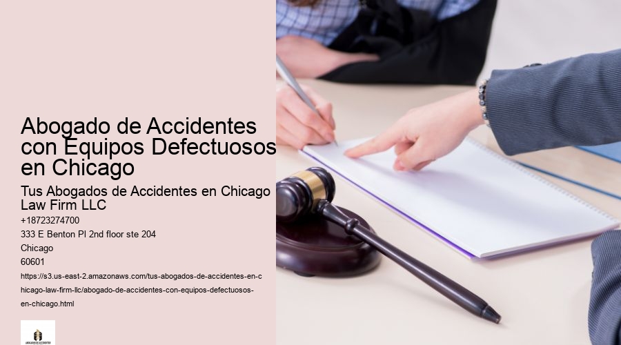 Abogado de Accidentes con Equipos Defectuosos en Chicago