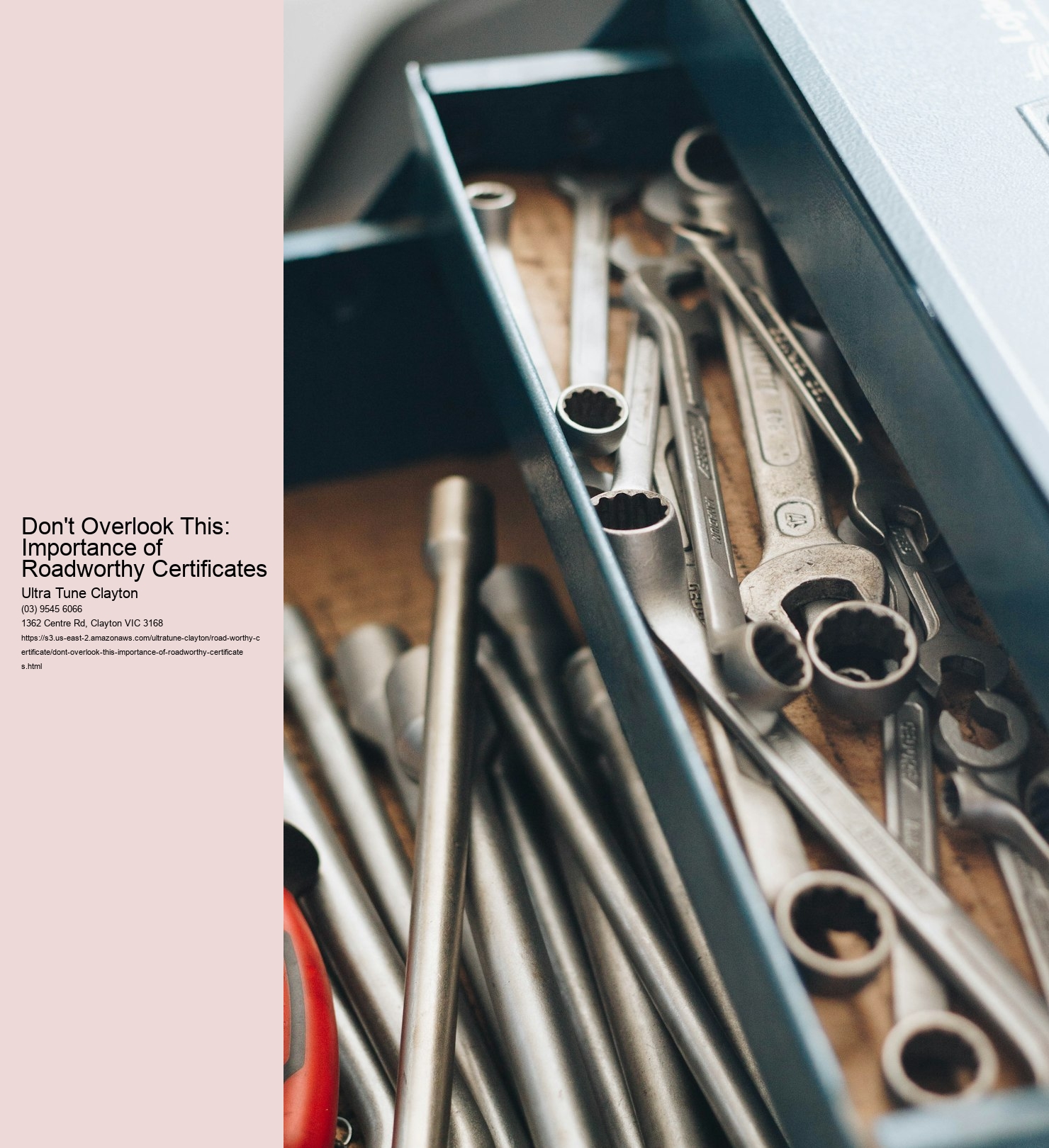 Don't Overlook This: Importance of Roadworthy Certificates