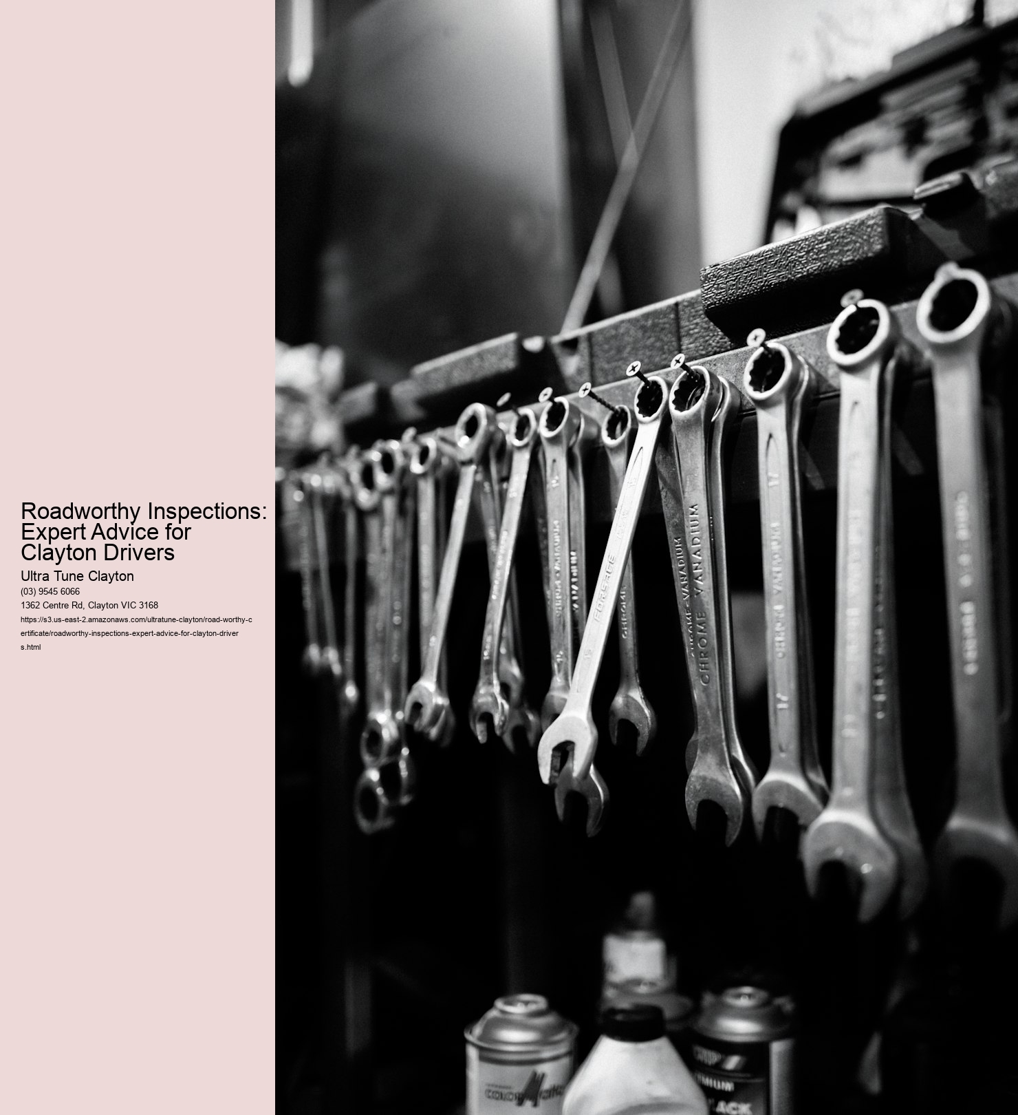 Roadworthy Inspections: Expert Advice for Clayton Drivers